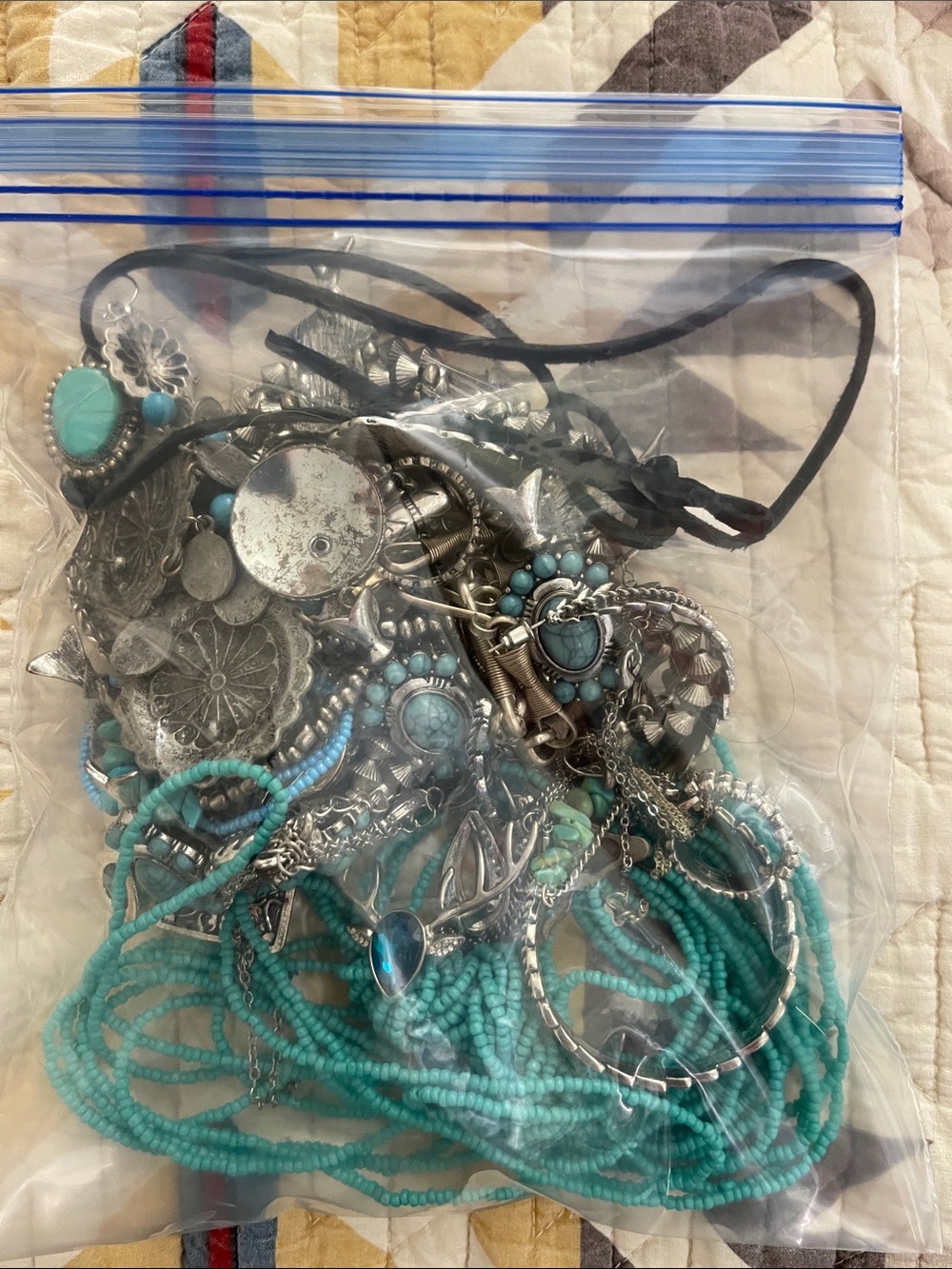 Turquoise jewelry bag!!